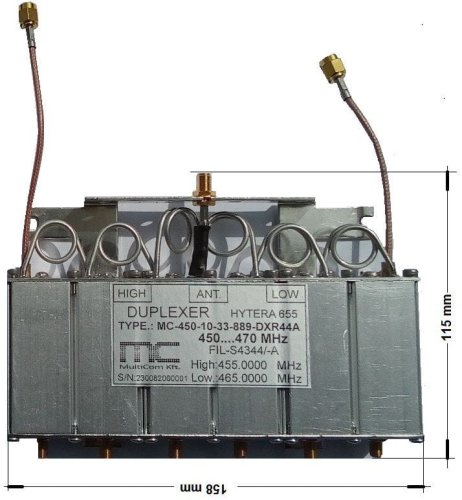 Filtr dupexowy MC160 / MC450 do Hytera HR655 