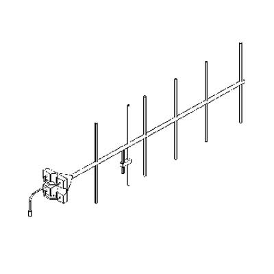ANTENA bazowa VHF RADMOR  3287 YAGI-UDA; kierunkowa, 6-elementów 