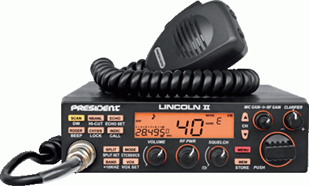 PRESIDENT LINCOLN II + ASC - radiotelefon CB-RADIO 