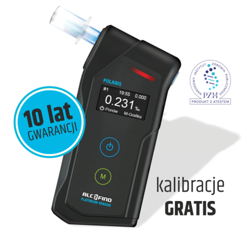 AlcoFind POLARIS 10 lat Gwarancji  + 2 lata Kalibracje Gratis 